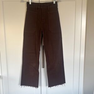 Just Black Denim Brown Pants - wide leg - ankle length